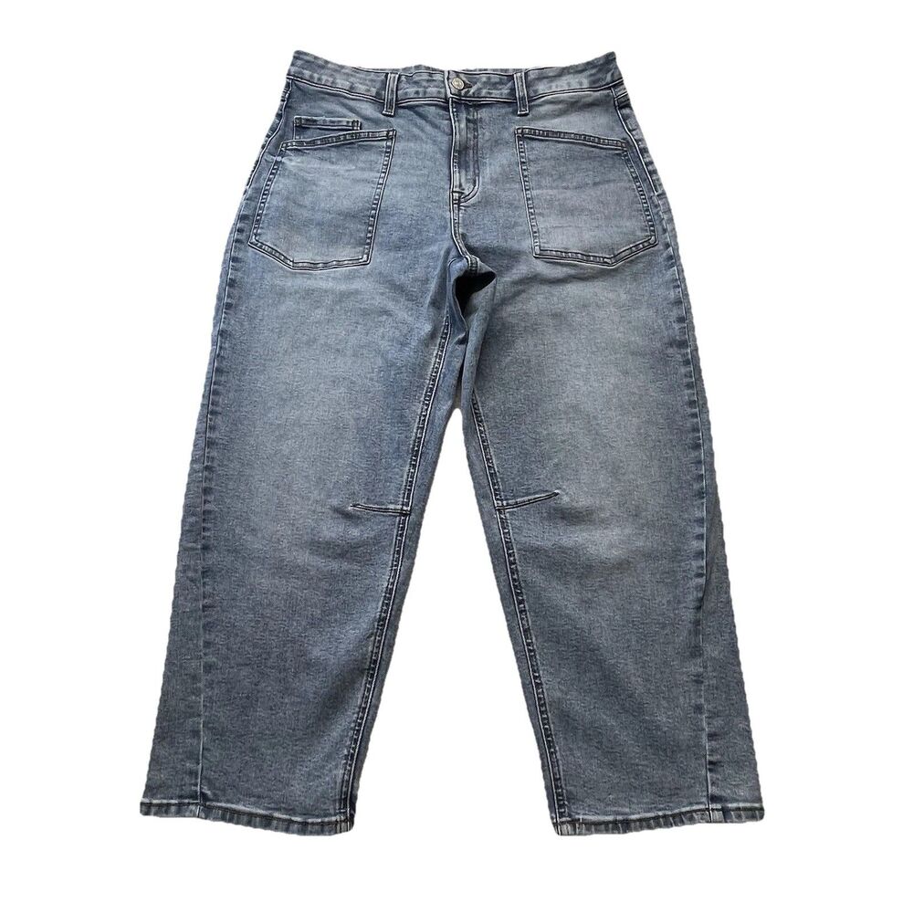 Maurice’s Jeans Womens 16 Short Plus High Rise Barrel Fisherman Baggy Lagenlook